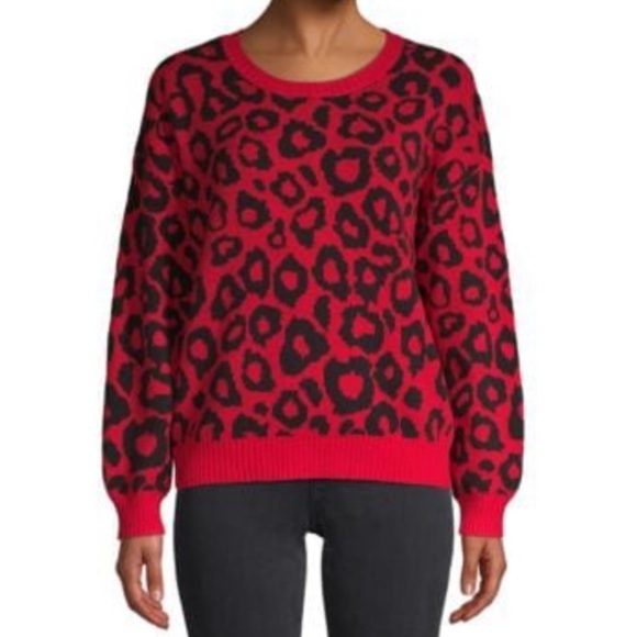BCBGMaxazria Leopard Animal Print Sweater Size L - Picture 9 of 9